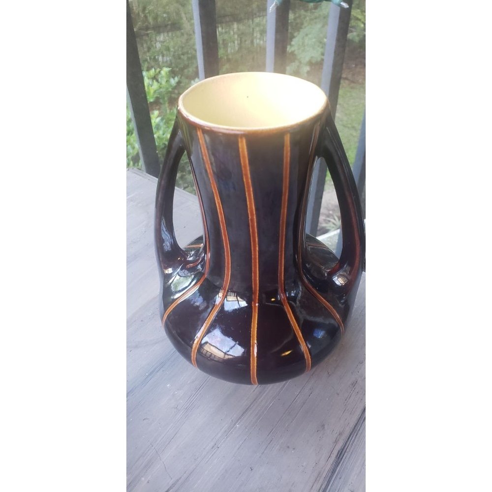 Mid Century Modern Hand Painted Vase